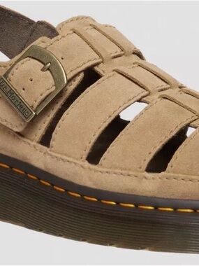 Dr. Martens Wrenlie Bronx Suede Savannah Tan Fisherman Sandal Size UK 41 US L 9
